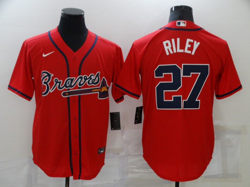 Men’s Atlanta Braves Austin Riley #27 Red Jersey