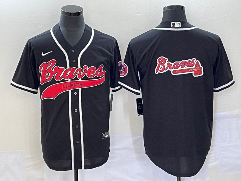 Men’s Atlanta Braves Black Team Jersey Joint Edition