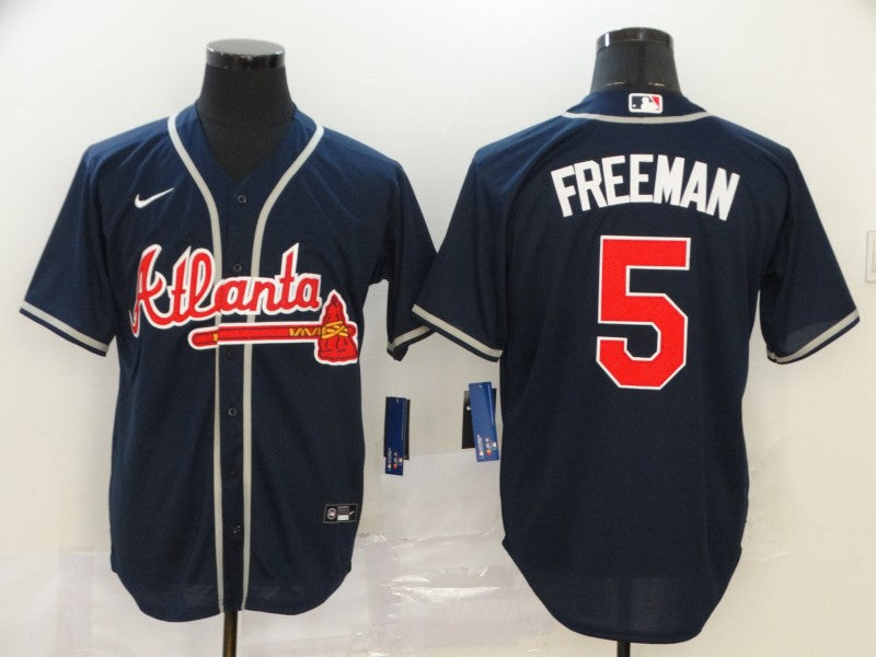 Men’s Atlanta Braves Freedie Freeman #5 MLB White Jersey