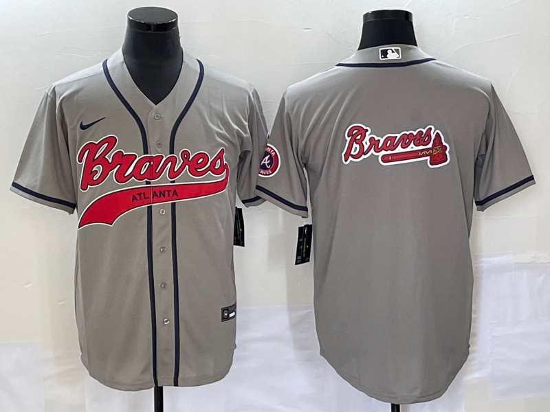 Men’s Atlanta Braves Gray Team Jersey Joint Edition