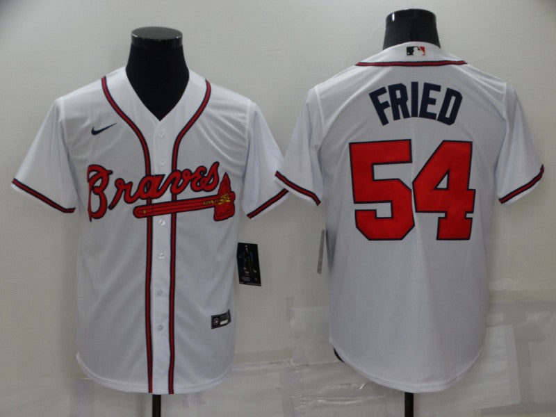 Men’s Atlanta Braves Max Fried #54 White Jersey