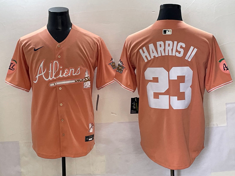 Men’s Atlanta Braves Michael Harris II #23 Pink 2025 City Connect Limited Jersey