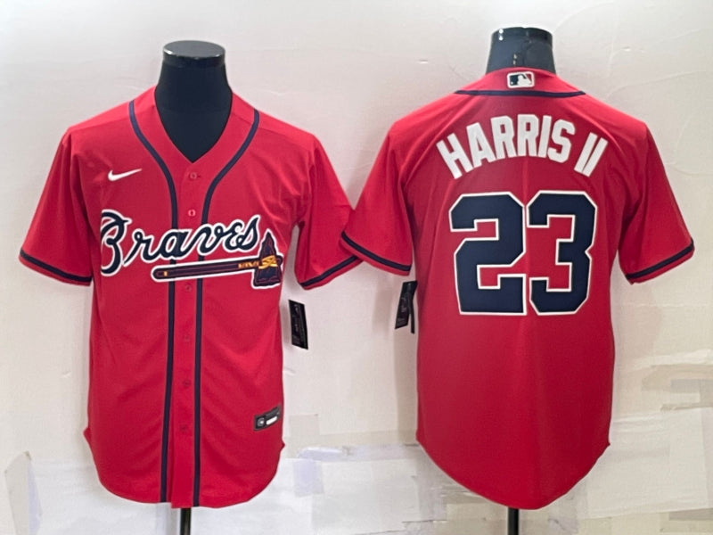 Men’s Atlanta Braves Michael Harris II #23 Red Baseball Jersey