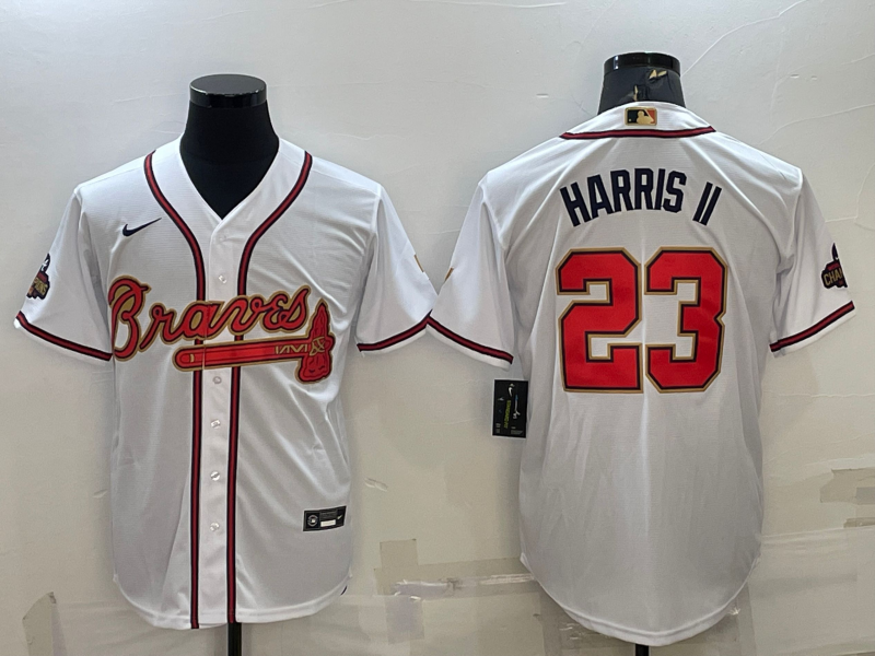 Men’s Atlanta Braves Michael Harris II #23 White Jersey