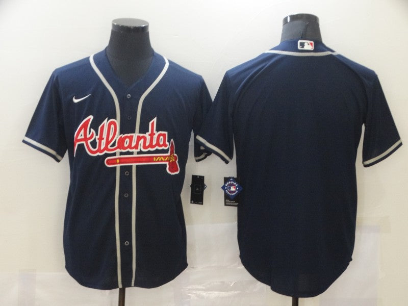 Men’s Atlanta Braves Navy Blank Jersey