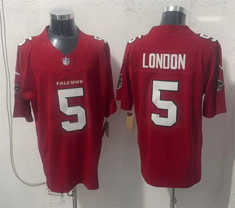 Men’s Atlanta Falcons #5 Drake London Nike 2026 Red Alternate Vapor F.U.S.E. Limited Jersey