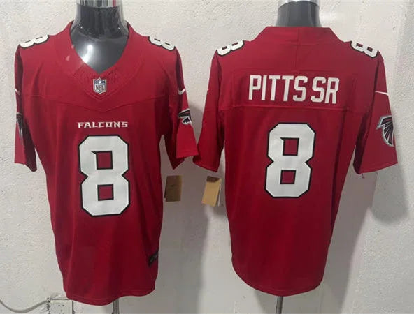 Men’s Atlanta Falcons #8 Kyle Pitts Sr Nike 2026 Red Alternate Vapor F.U.S.E. Limited Jersey