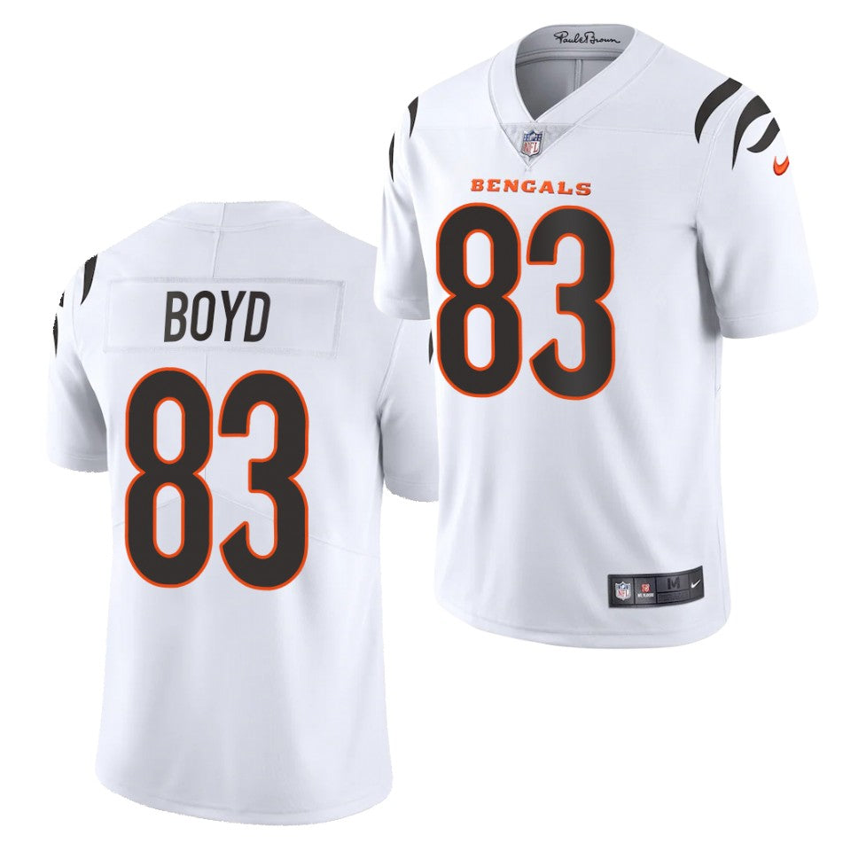 Men’s Cincinnati Bengals #83 Tyler Boyd 2021 Nike White Vapor Limited Jersey