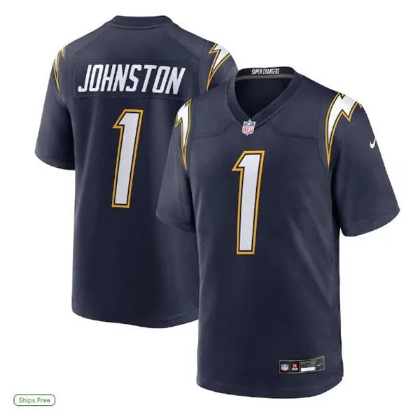 Men’s Los Angeles Chargers #1 Quentin Johnston Nike Navy Alternate Super Chargers Vapor F.U.S.E. Limited Jersey