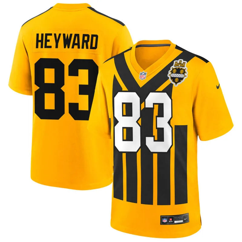 Men’s Pittsburgh Steelers #83 Connor Heyward Nike Gold Alternate 1933 Throwback Game Jersey