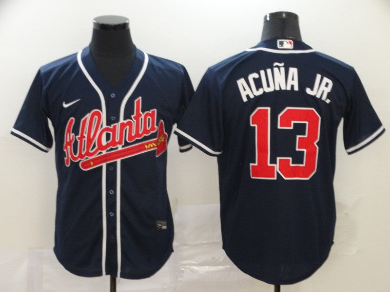 New Men’s Atlanta Braves Ronald Acuna Jr. #13 Jersey Blue