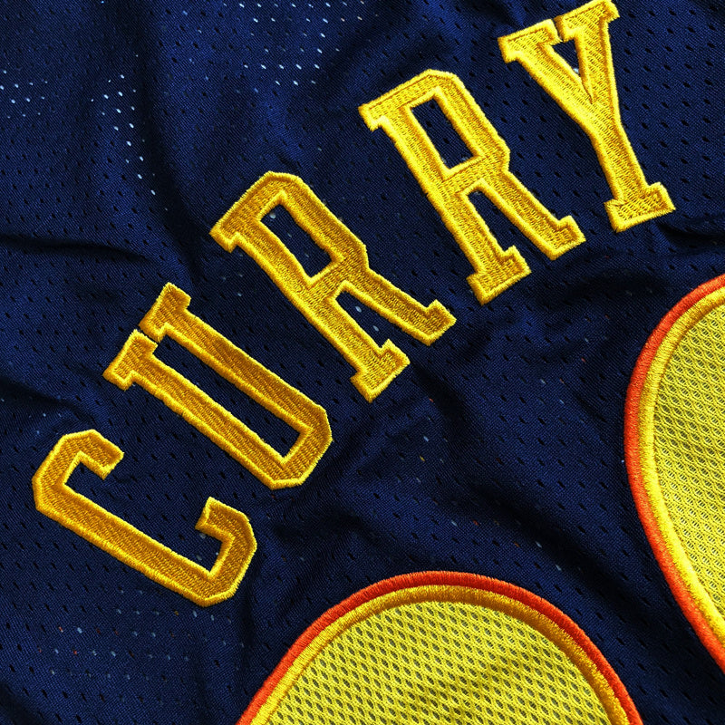 Men’s Golden State Warriors 2009-10 #30 Stephen Curry Jersey in Navy