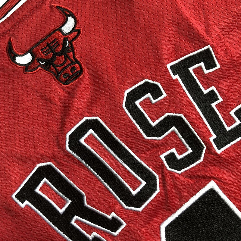Men’s Chicago Bulls #1 Derrick Rose Jersey Red