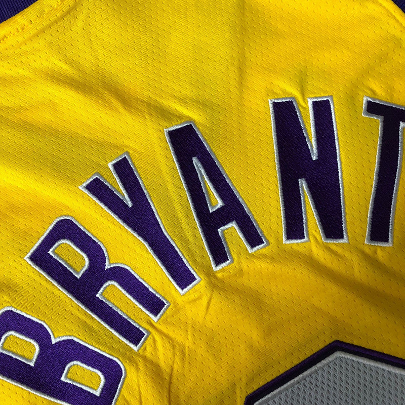 Men’s Los Angeles Lakers 2001-02 #8 Kobe Bryant Jersey Yellow
