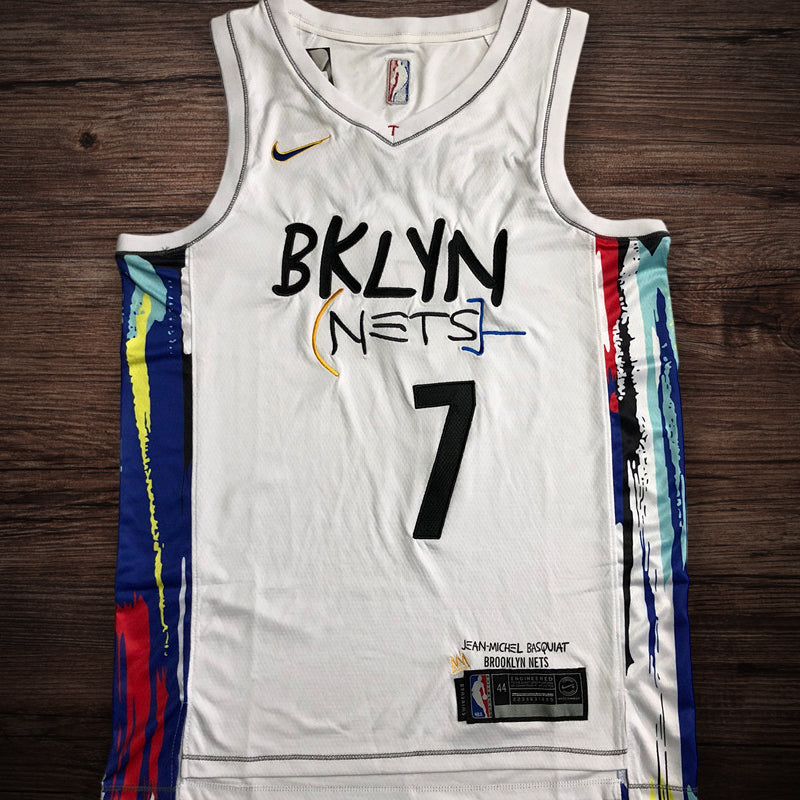 Men’s Brooklyn Nets 2023 City Edition #7 Durant White jersey