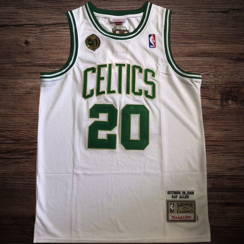 Men’s Boston Celtics 2008 Champions #20 Ray Allen White Jersey