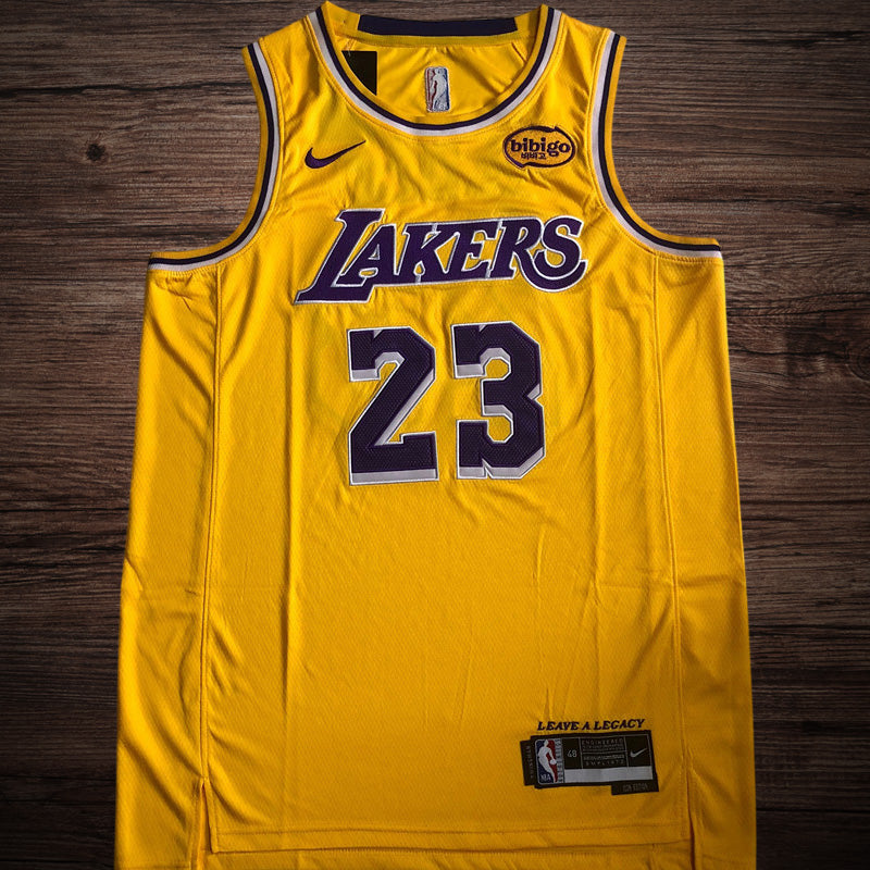 Men’s Los Angeles Lakers #23 James Yellow Jersey