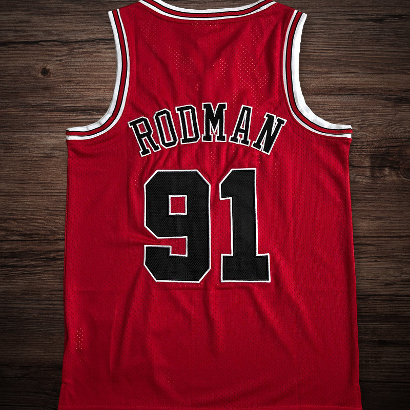Men’s Chicago Bulls 1997-98 #91 Dennis Rodman Jersey