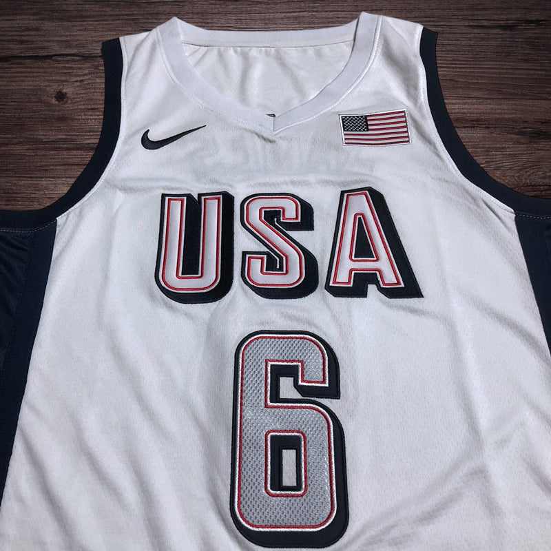 Men’s 2024 Olympics Team USA #6 James White Jersey