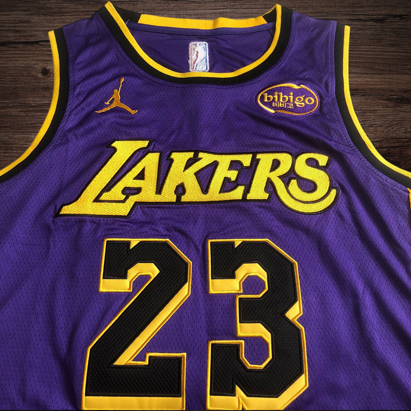 Men’s Los Angeles Lakers #23 James Purple Jersey