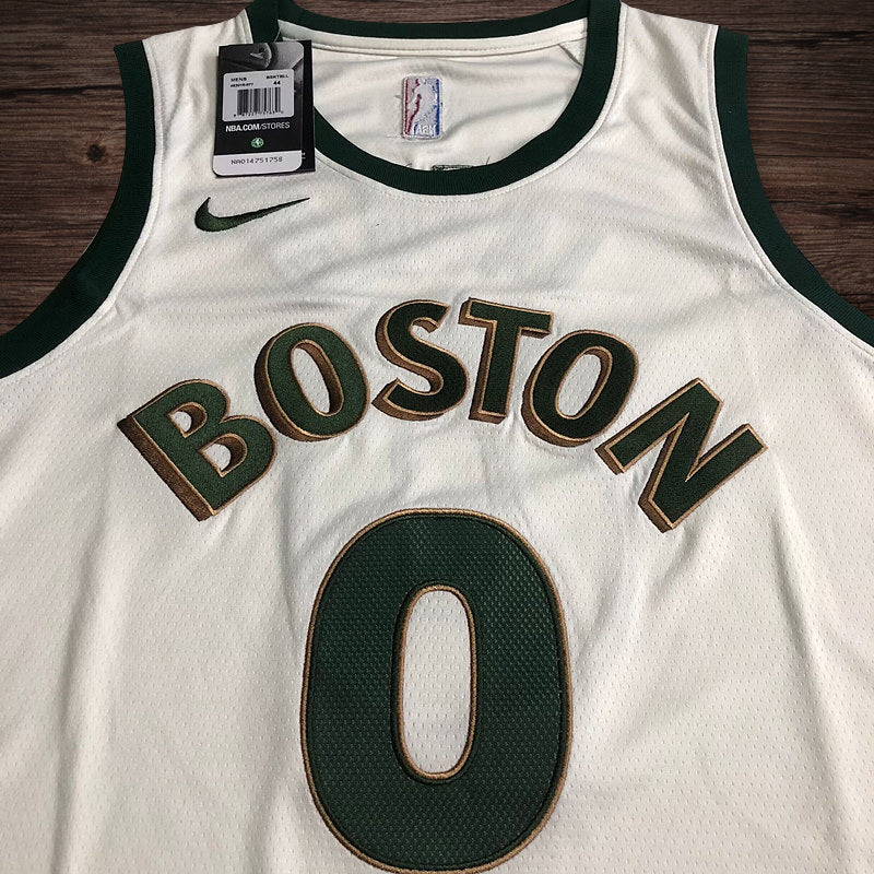 Men’s 2024 Boston City #0 Tatum white jersey