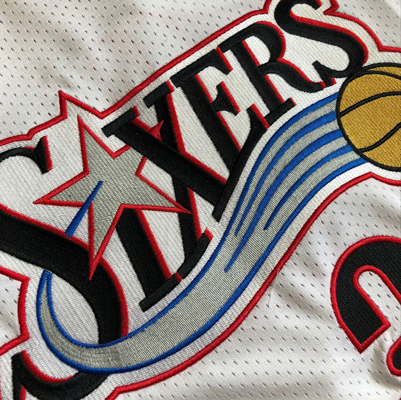 Men’s Philadelphia 76ers 1997-98 #3 Allen Iverson Jersey White