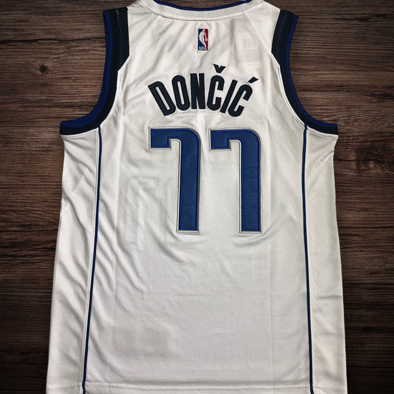Men’s Dallas Mavericks #77 Doncic Jersey in white