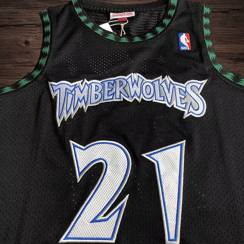Men’s Timberwolves 1997-98 #21 Garnett Jersey