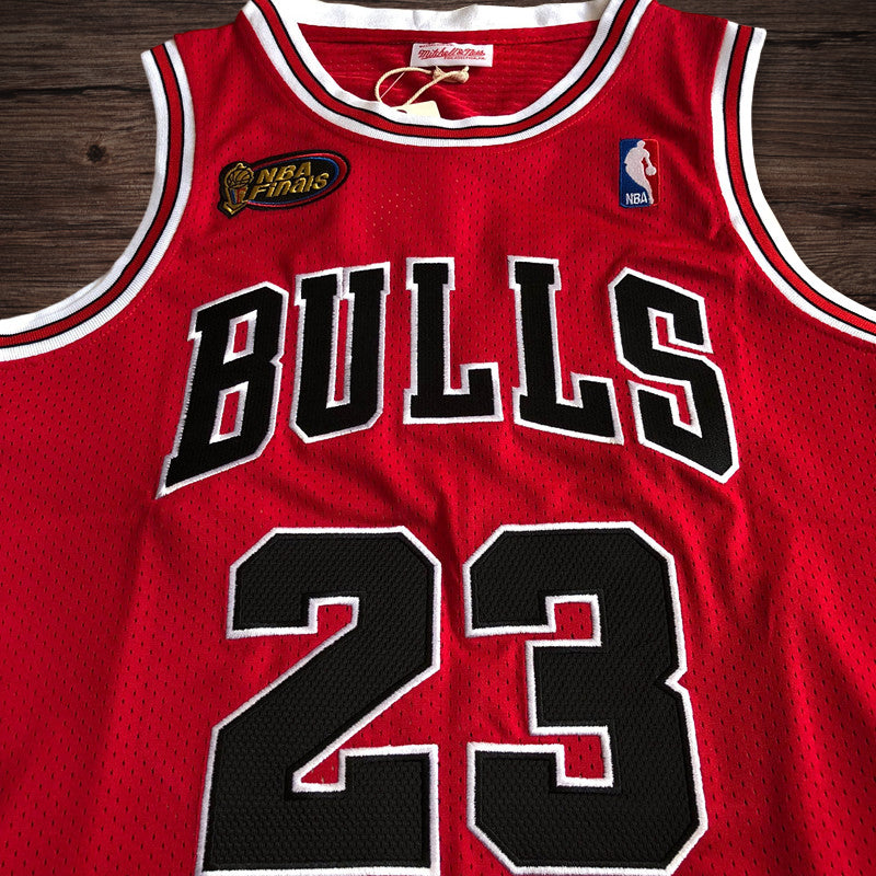 Men’s Chicago Bulls 1997-98 Finals #23 Michael Jordan Jersey Red