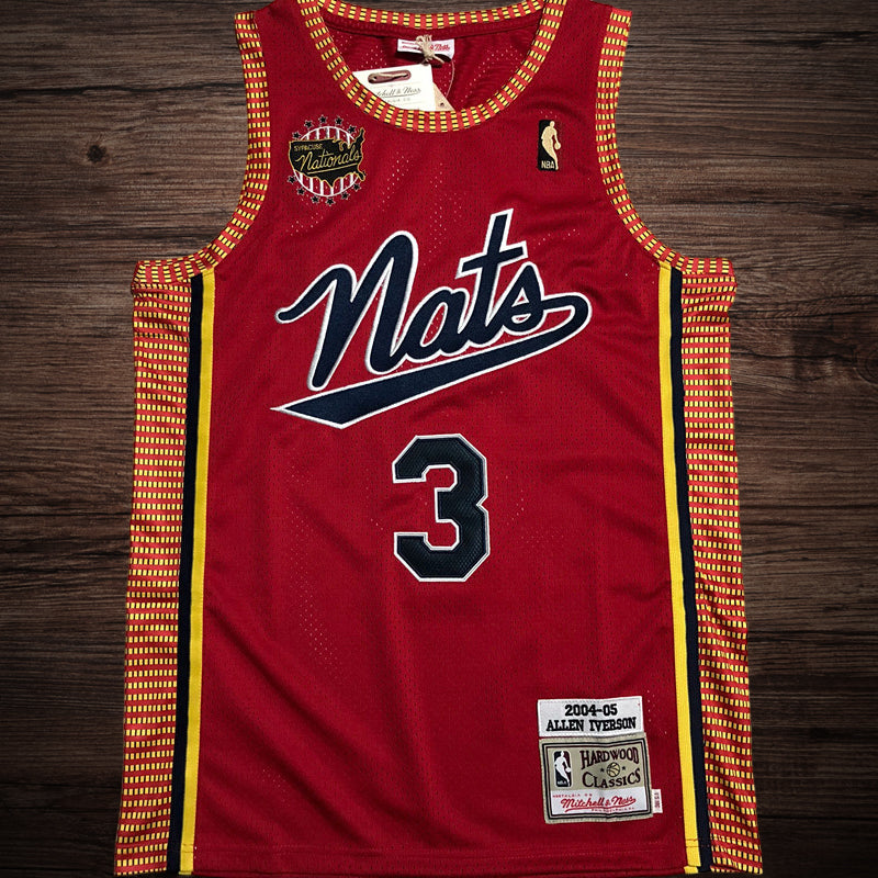 Men’s Philadelphia 76ers 2004/05 #3 Allen Iverson Red Jersey