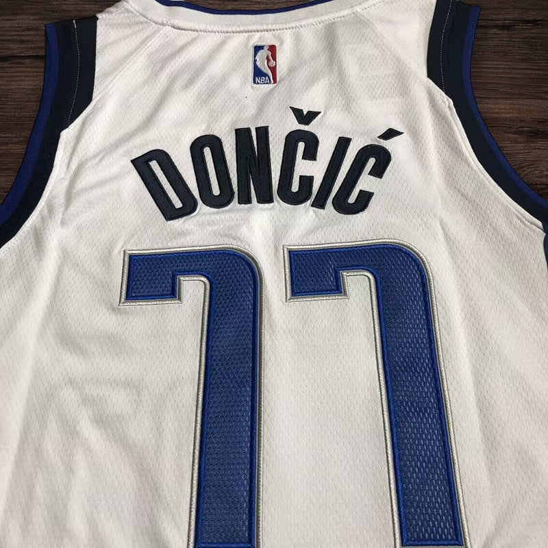 Men’s Dallas Mavericks #77 Doncic Jersey in white
