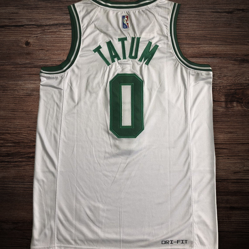 Men’s Boston Celtics 75th anniversary #0 Tatum Jersey White All Stitched