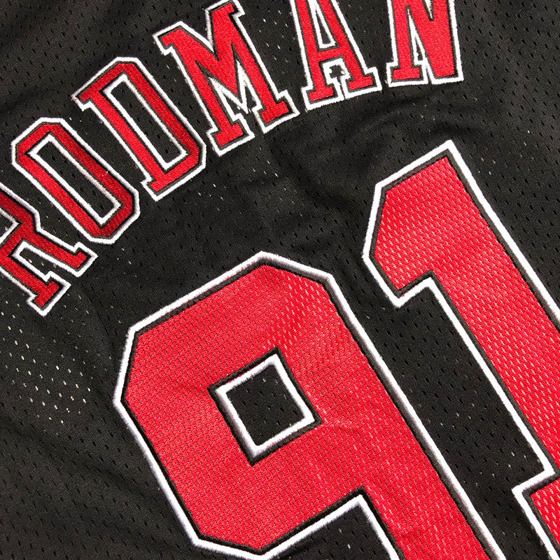 Men’s Chicago Bulls 1997-98 #91 Dennis Rodman Jersey Black