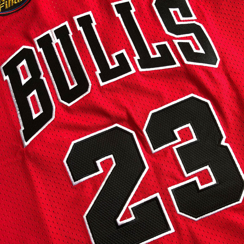 Men’s Chicago Bulls 1997-98 Finals #23 Michael Jordan Jersey Red