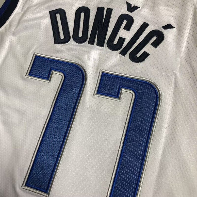 Men’s Dallas Mavericks #77 Doncic Jersey in white