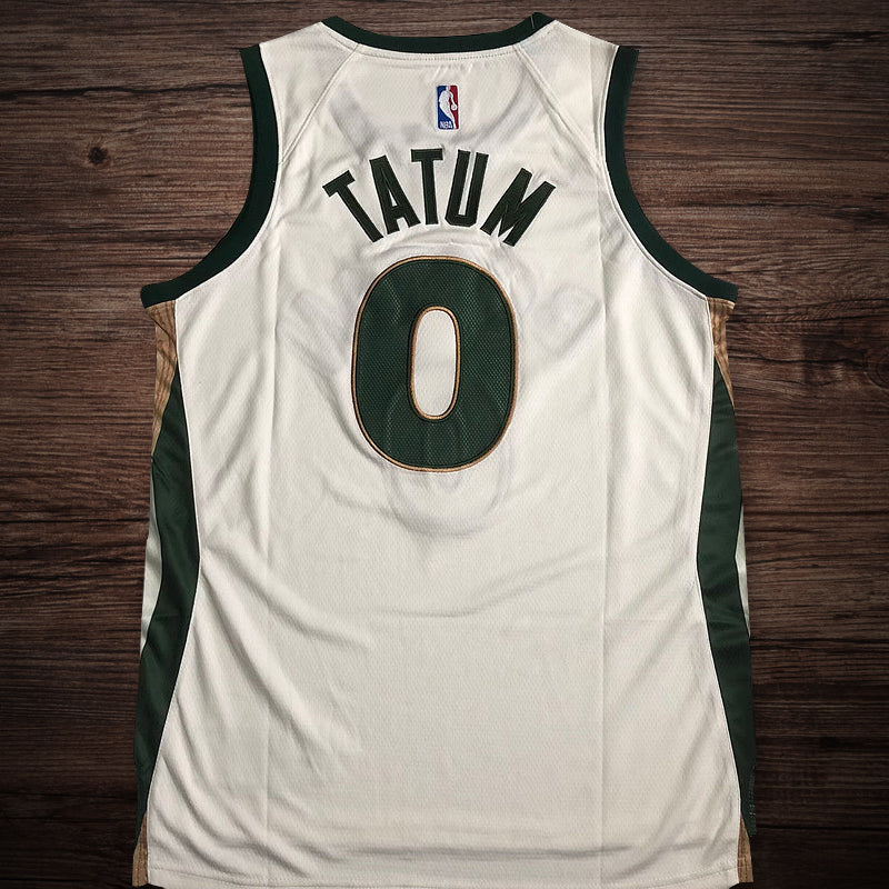 Men’s 2024 Boston City #0 Tatum white jersey