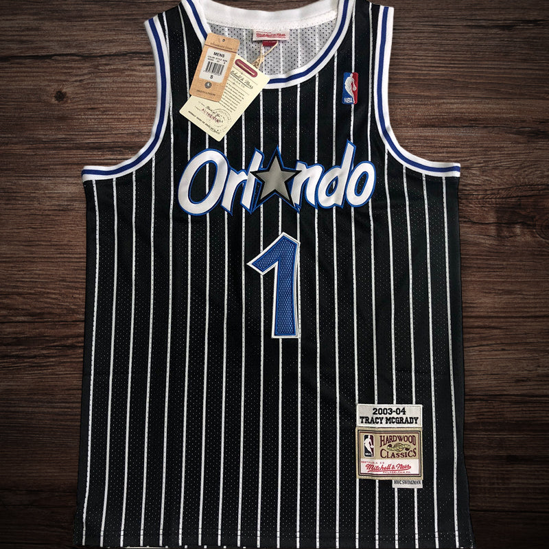 Men’s Orlando Magic2003-04 #1 Tracy McGrady Jersey Black