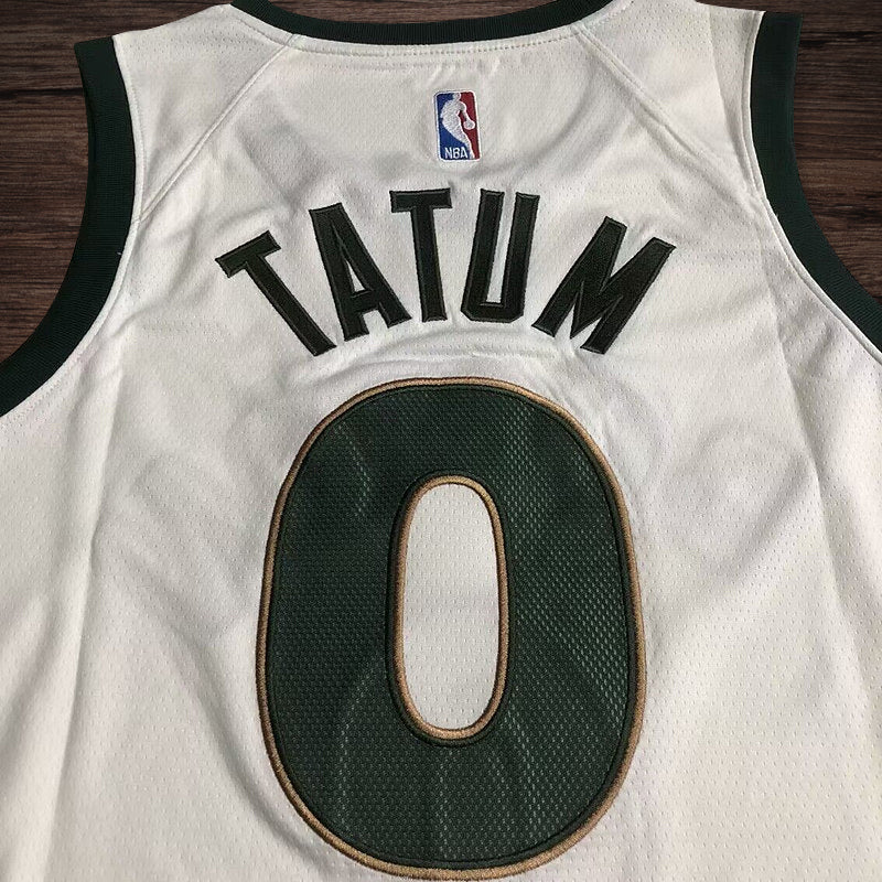 Men’s 2024 Boston City #0 Tatum white jersey