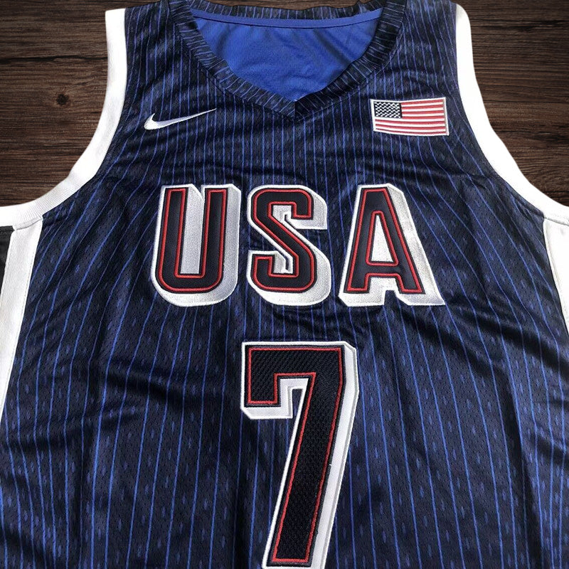 Men’s 2024 Olympics Team USA #7 Durant Navy Jersey