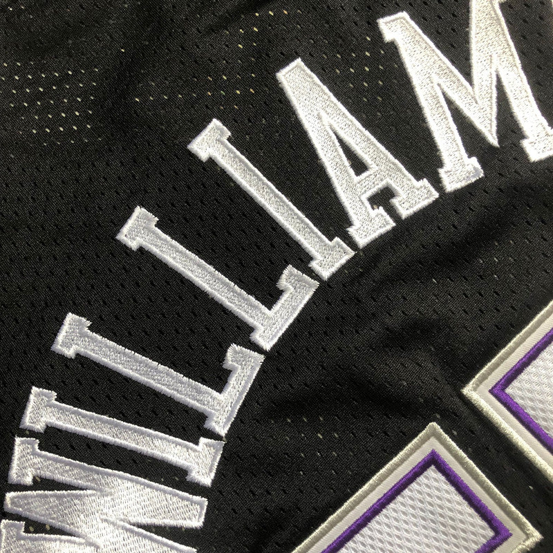 Men’s Sacramento Kings #55 Willams Black Short Sleeve Jersey