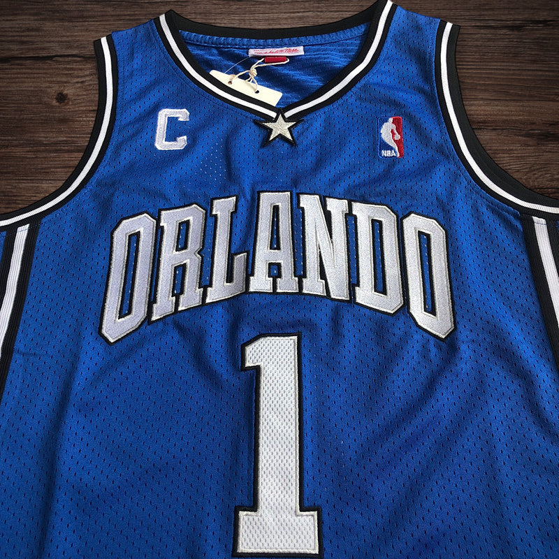 Men’s Orlando Magic 2003-04 #1 McGrady Blue Jersey