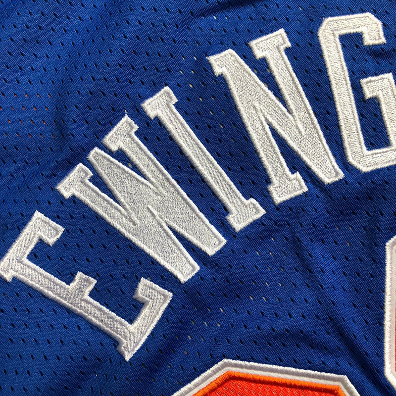 Men’s 1985-86 New York #33 Ewing Jersey in Blue