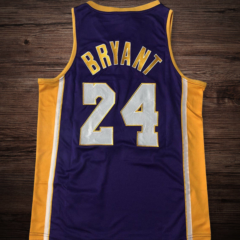 Men’s Los Angeles Lakers 60Th Anniversary #24 Kobe Bryant 2007-08 Jersey Purple