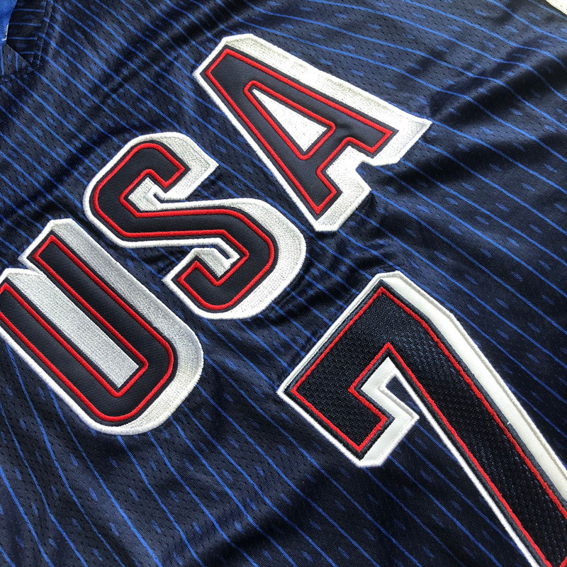 Men’s 2024 Olympics Team USA #7 Durant Navy Jersey