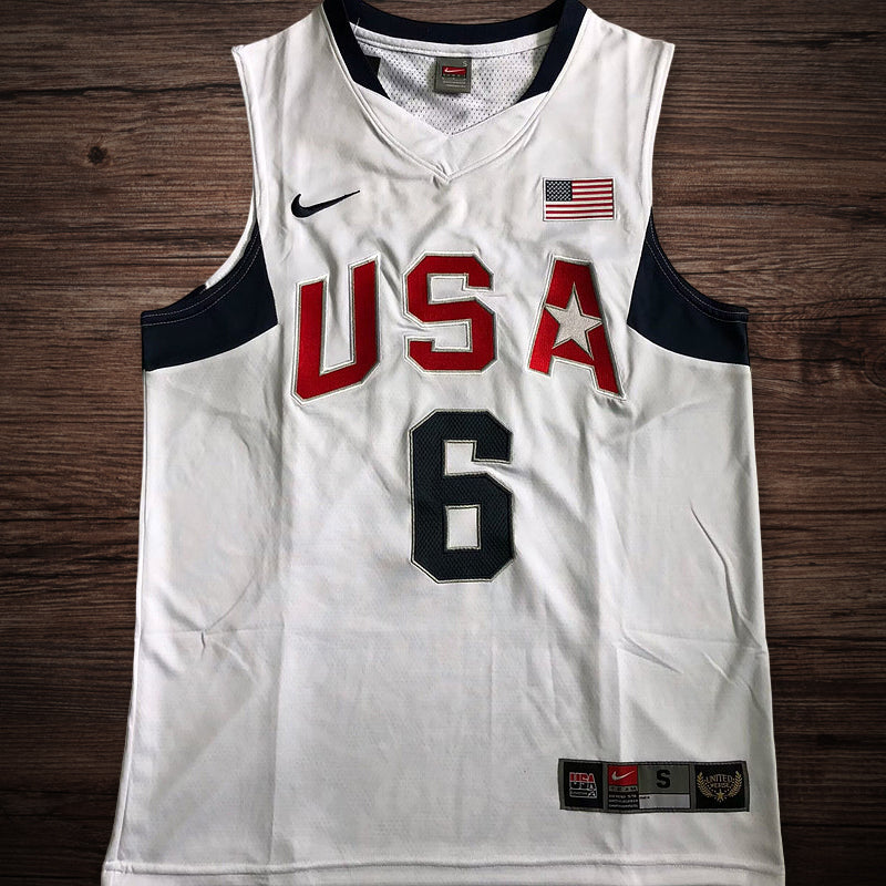 Men’s Authentic LeBron James USA Basketball 2008 Olympics Jersey Redeem Team