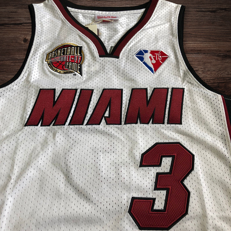 Men’s half of fame 2003-19 Miami #3 Wade Jersey