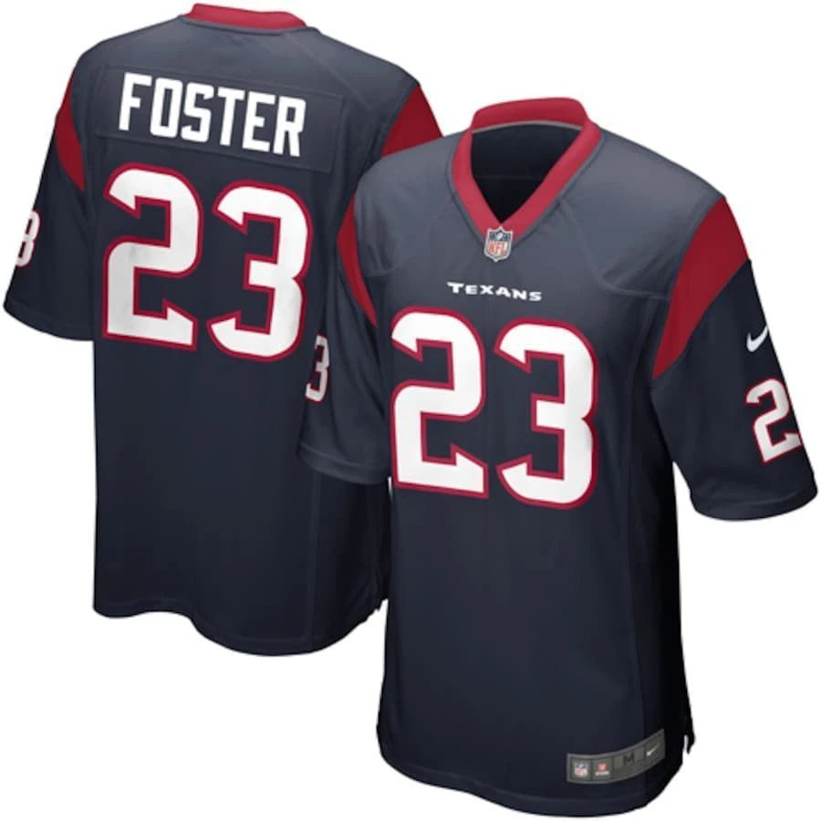 Men’s Houston Texans #23 Arian Foster Navy Blue Team Color Game Jersey Jersey
