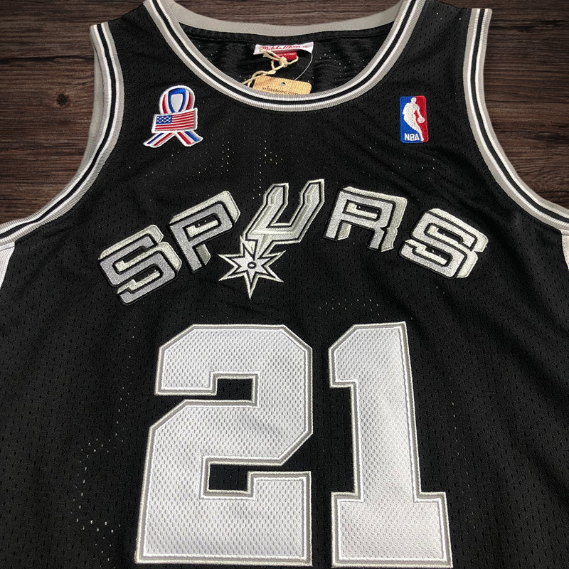 Men’s San Antonio Spurs 2001-02 #21 Duncan Jersey