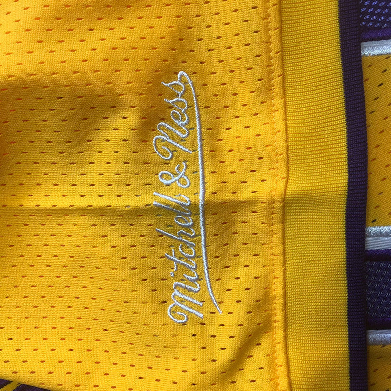 Men’s Los Angeles Lakers #77 Doncic Yellow Short Sleeve Jersey
