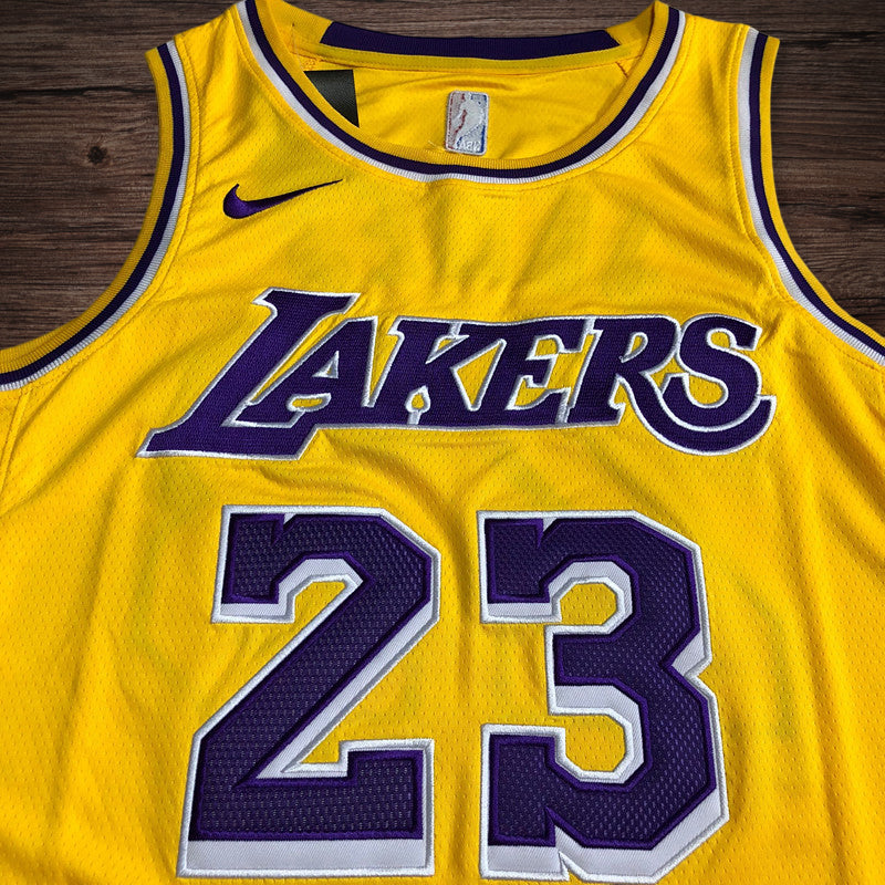 Men’s Los Angeles Lakers #23 James Yellow jersey